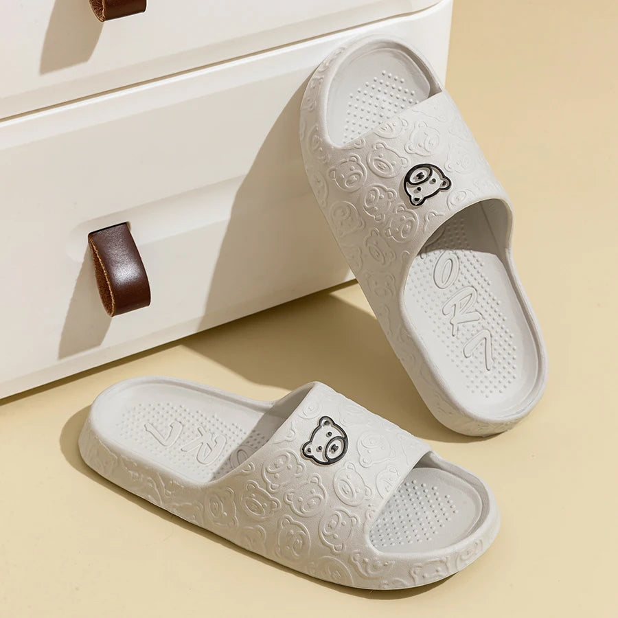 Zapatillas con estampado de oso