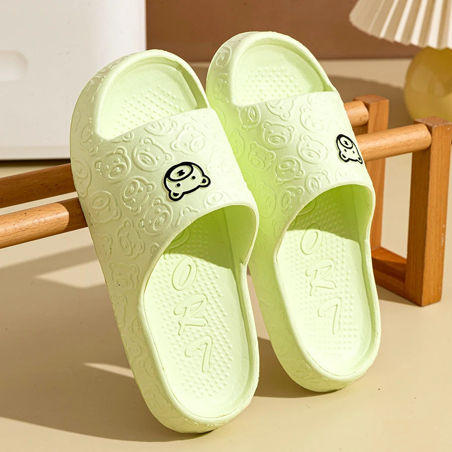 Zapatillas con estampado de oso