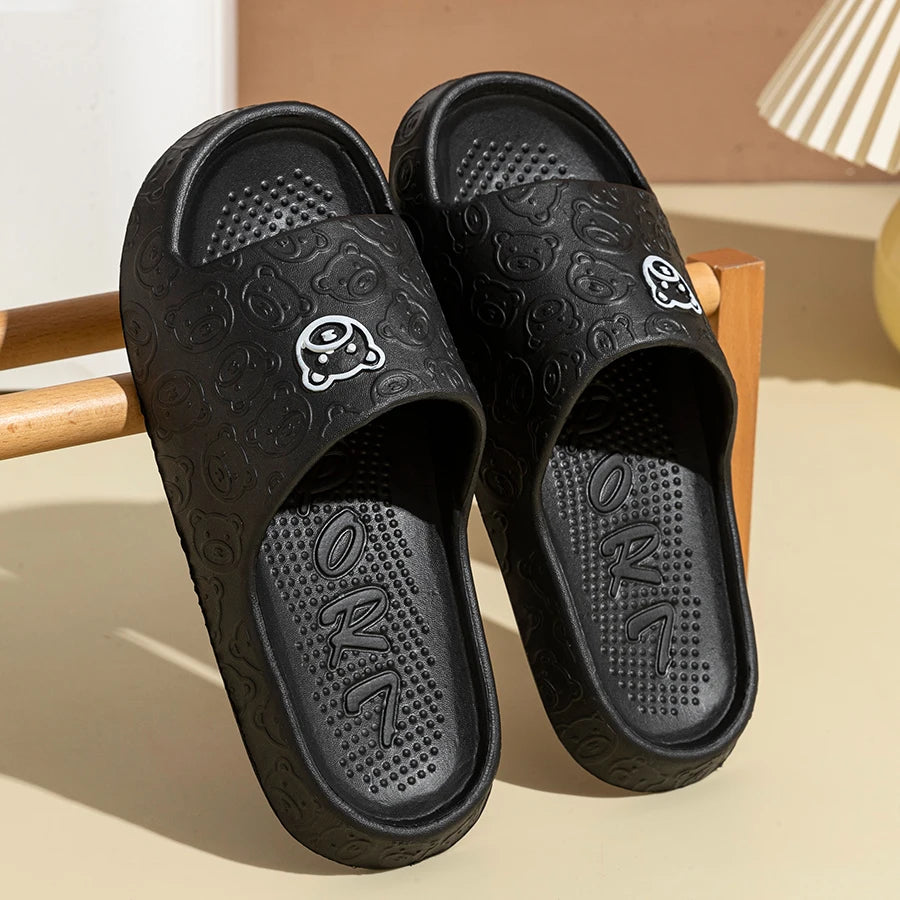 Zapatillas con estampado de oso