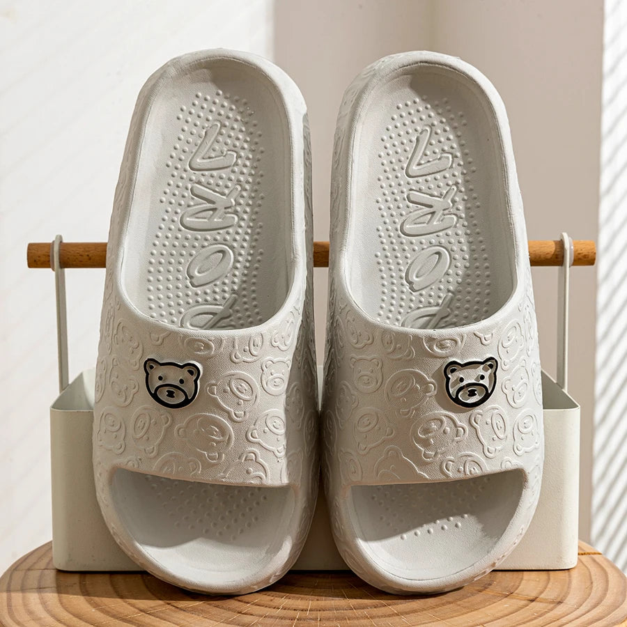 Zapatillas con estampado de oso