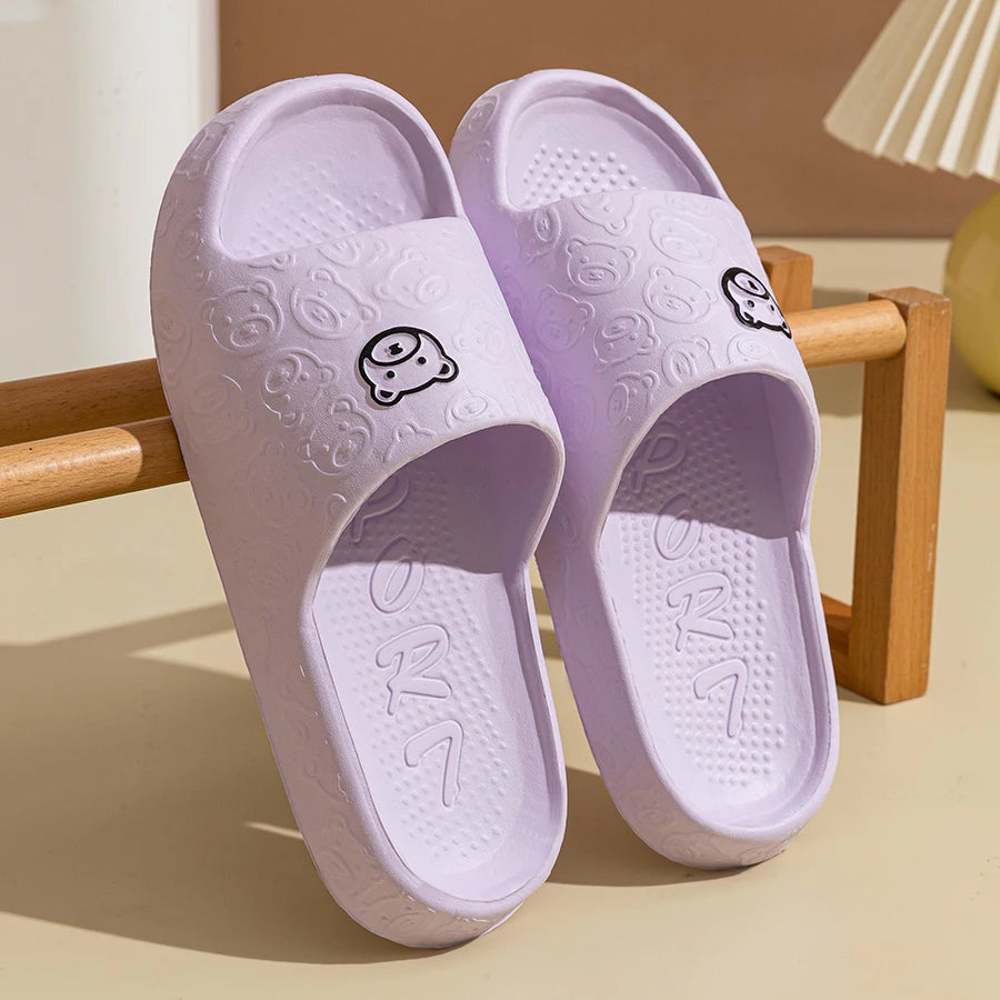Zapatillas con estampado de oso