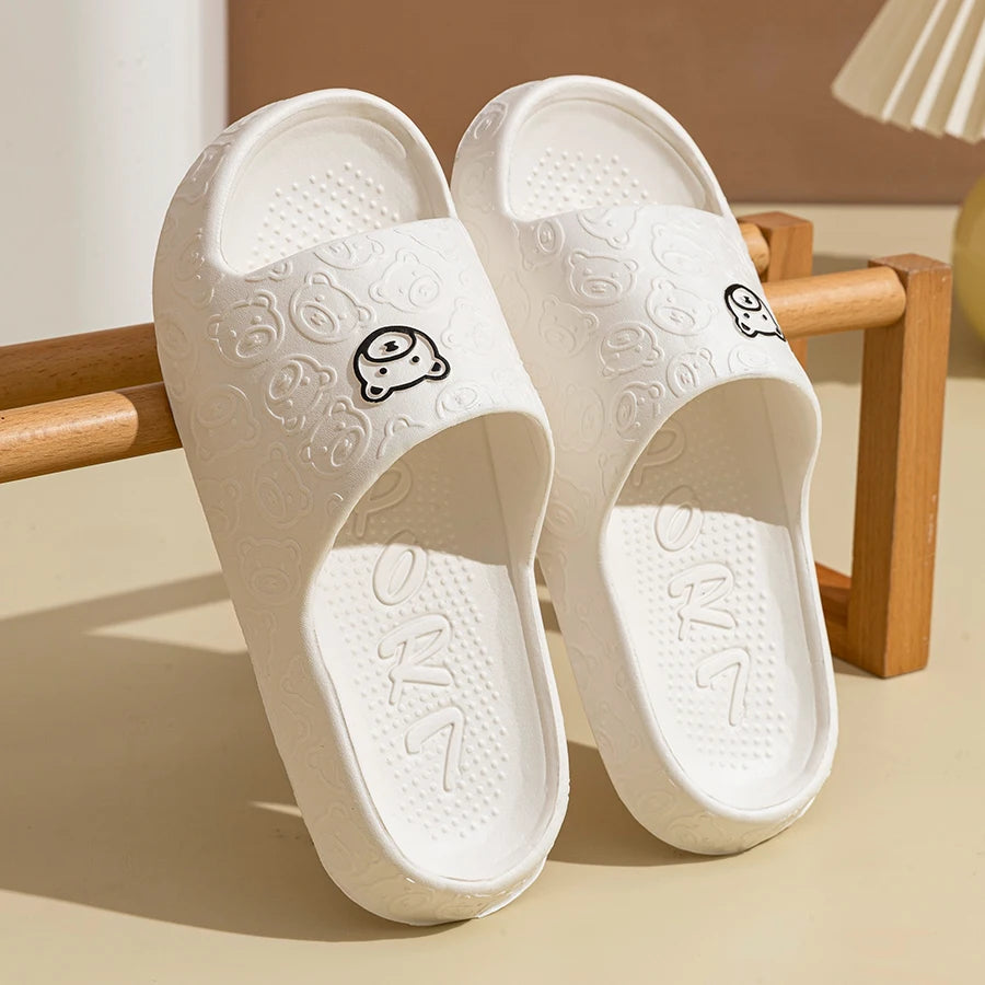Zapatillas con estampado de oso