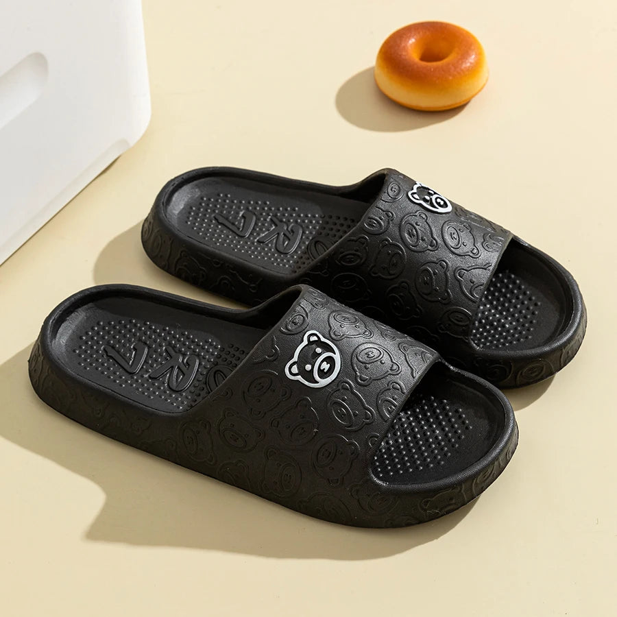 Zapatillas con estampado de oso