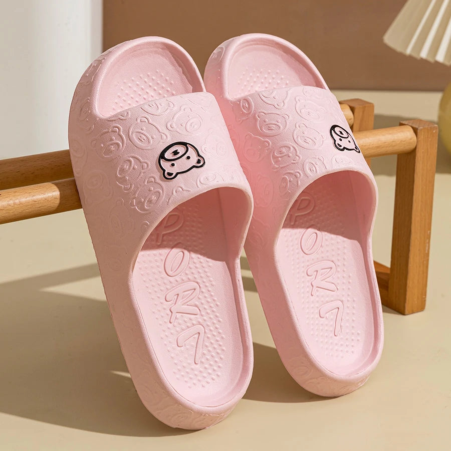 Zapatillas con estampado de oso