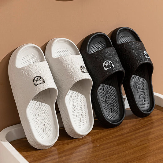 Zapatillas con estampado de oso