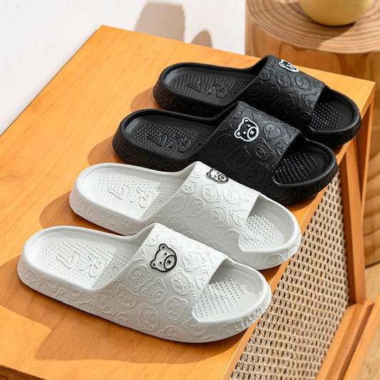 Zapatillas con estampado de oso